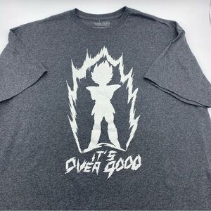 Dragon Ball Z It's Over 9000 Vegeta Silhouette Men's Charcoal Heather T-Shirt